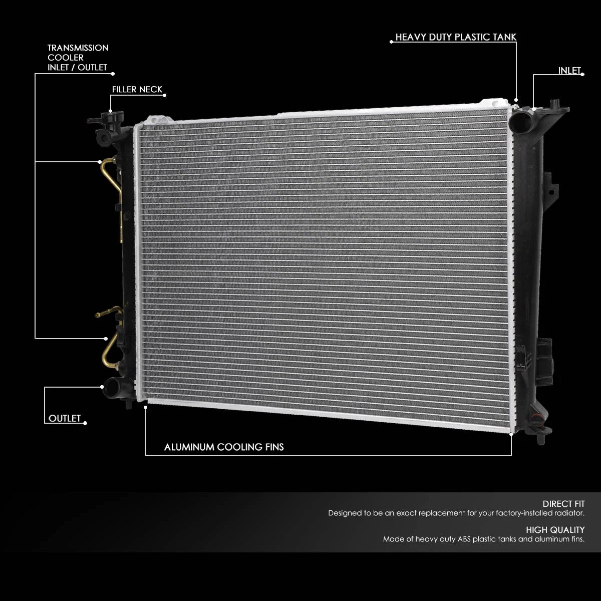 Aluminum Core Cooling Radiator for Hyundai Azera/Kia Optima (2006–2011) DPI 2831