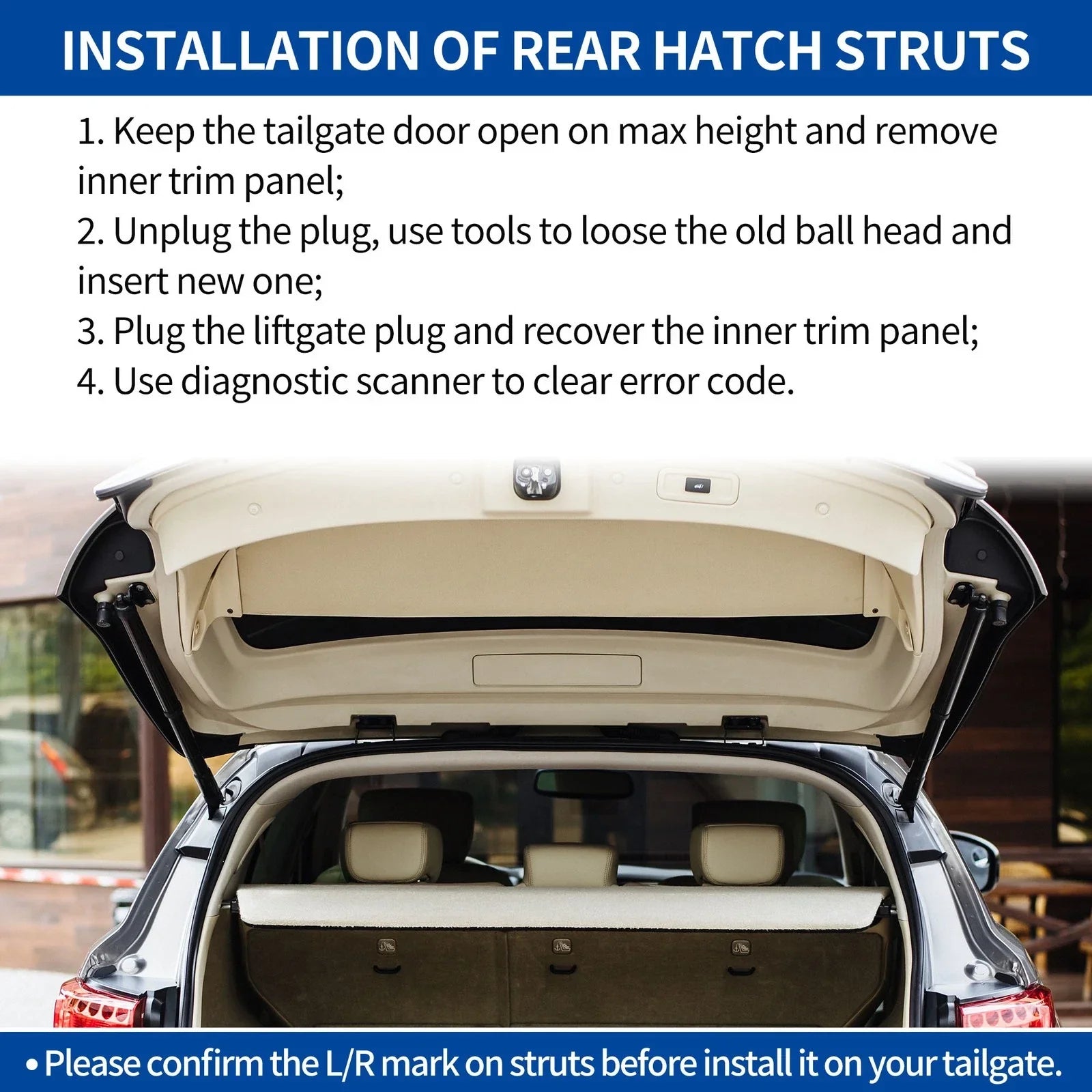 Rear LH Tailgate Power Lift Support for Hyundai Palisade (2020-2024)