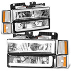 C-LED Headlight + Signal + Amber Corner Lamp for GMC C/K 1500-3500 (1994–2000)