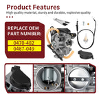Carburetor with Throttle Cable for Arctic Cat 650 (2005–2006) 0470-482 0487-049