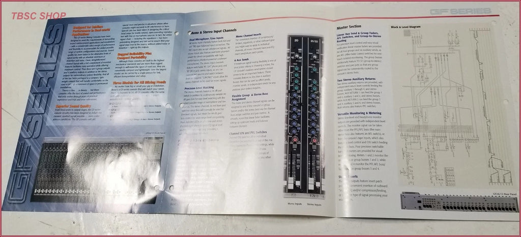 Mixing Console Sales Brochure for Yamaha GF12 GF16 GF24