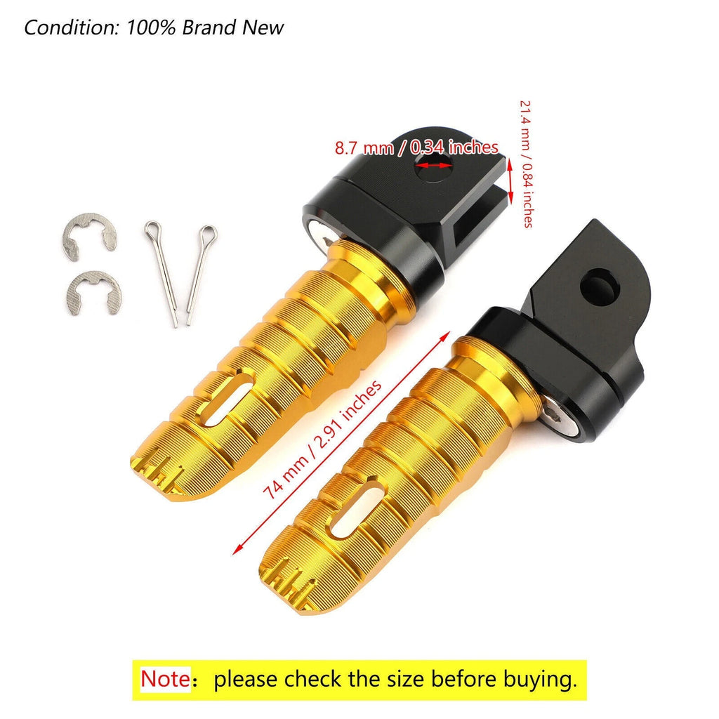 Front Footrests Foot Pegs for Honda CB125R CBR1000RR CB600F CB1100/RS/SX