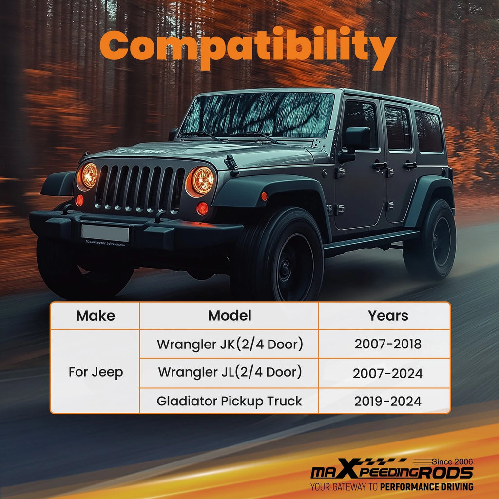 1" Front Spacer Kit for Jeep Wrangler & Gladiator (2007–2024)