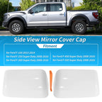 2Pcs White Top Half Door Mirror Cap Cover for Ford F250 F350 (2008–2016)