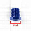 1/2"-14 Male to 3/8"-18 Female Blue NPT Thread Reducer Adapter Fitting