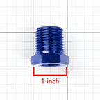 1/2"-14 Male to 3/8"-18 Female Blue NPT Thread Reducer Adapter Fitting