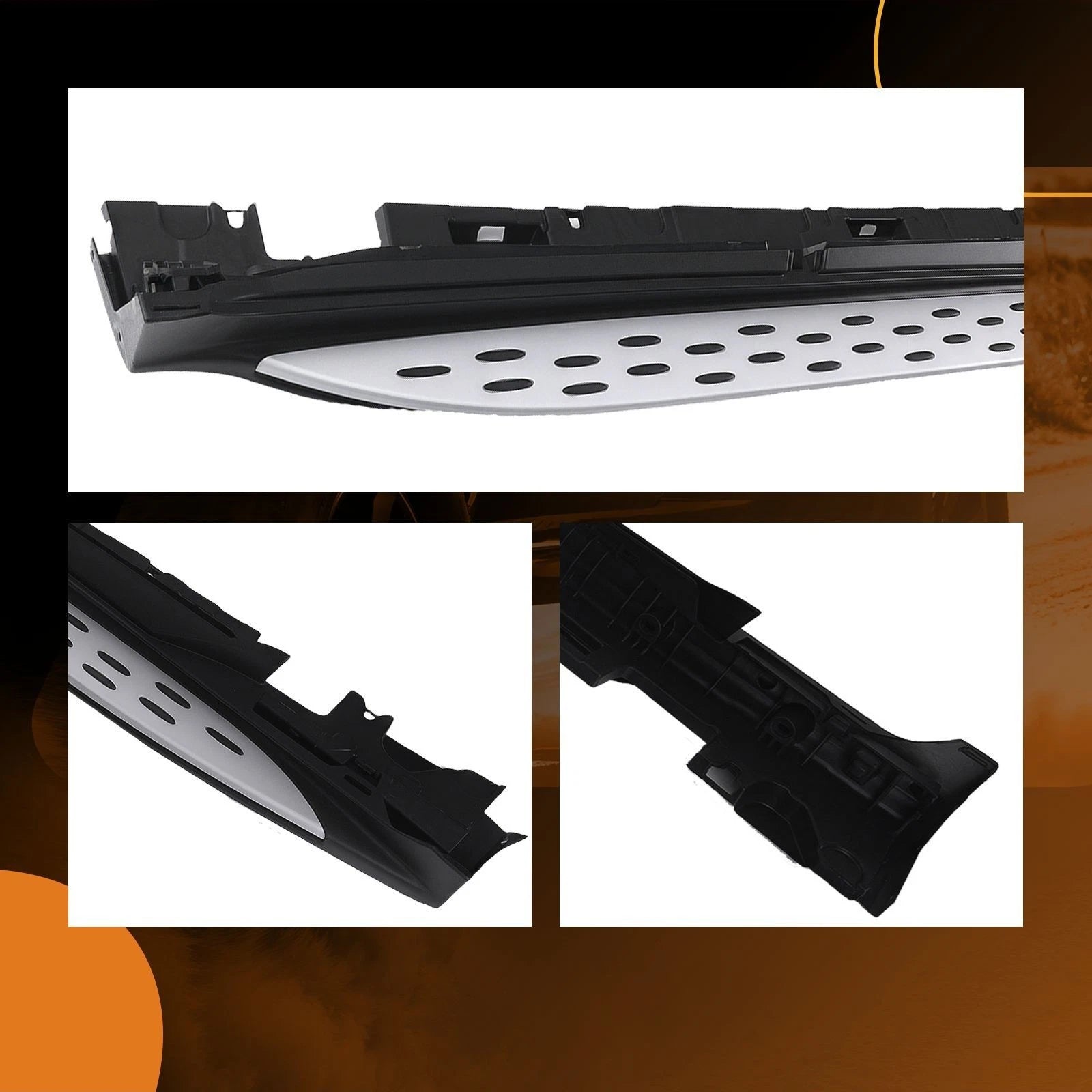 Aluminum Side Step Bars for Mercedes GLC250 GLC300 GLC43 (2016–2022)