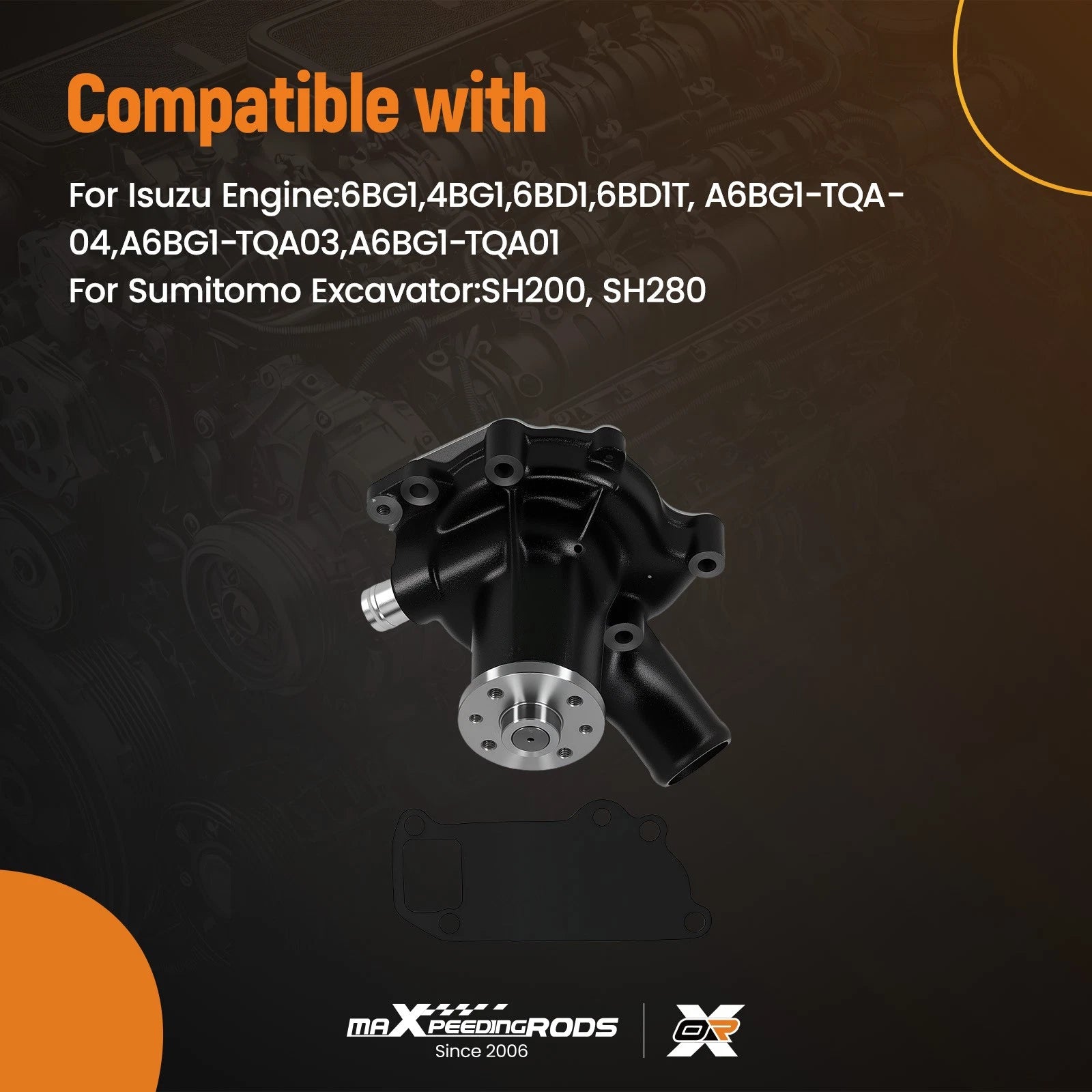 Coolant Water Pump for Isuzu A6BG1-TQA01 (2000-2005)
