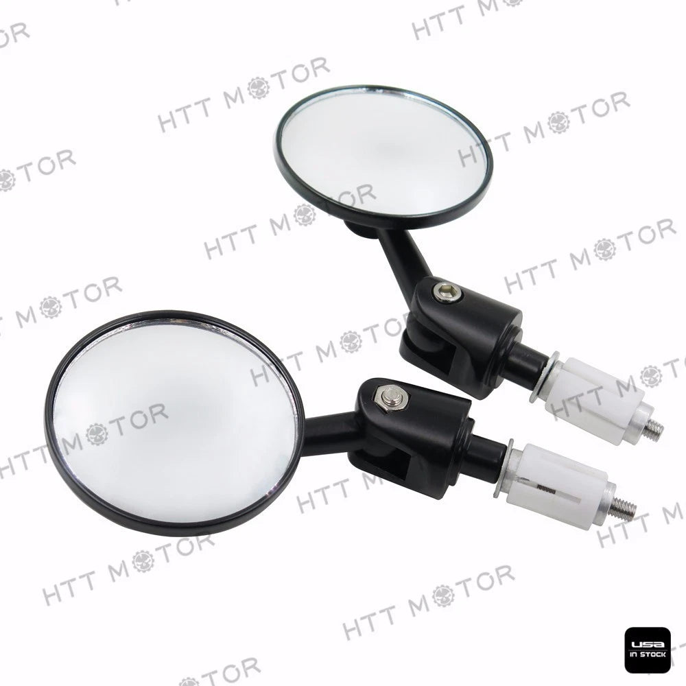 Round Bar End Mirrors 1" 25MM for Aprilia Vespa Kymco Piaggio KTM BMW