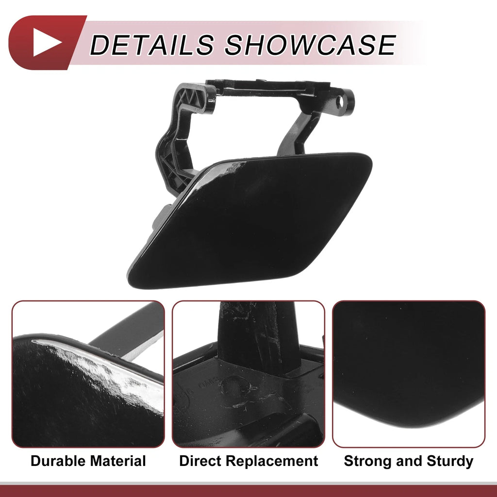 Front Left Washer Nozzle Cover Cap for Audi A4 Avant (2015–2019) 8W 1Pcs Black