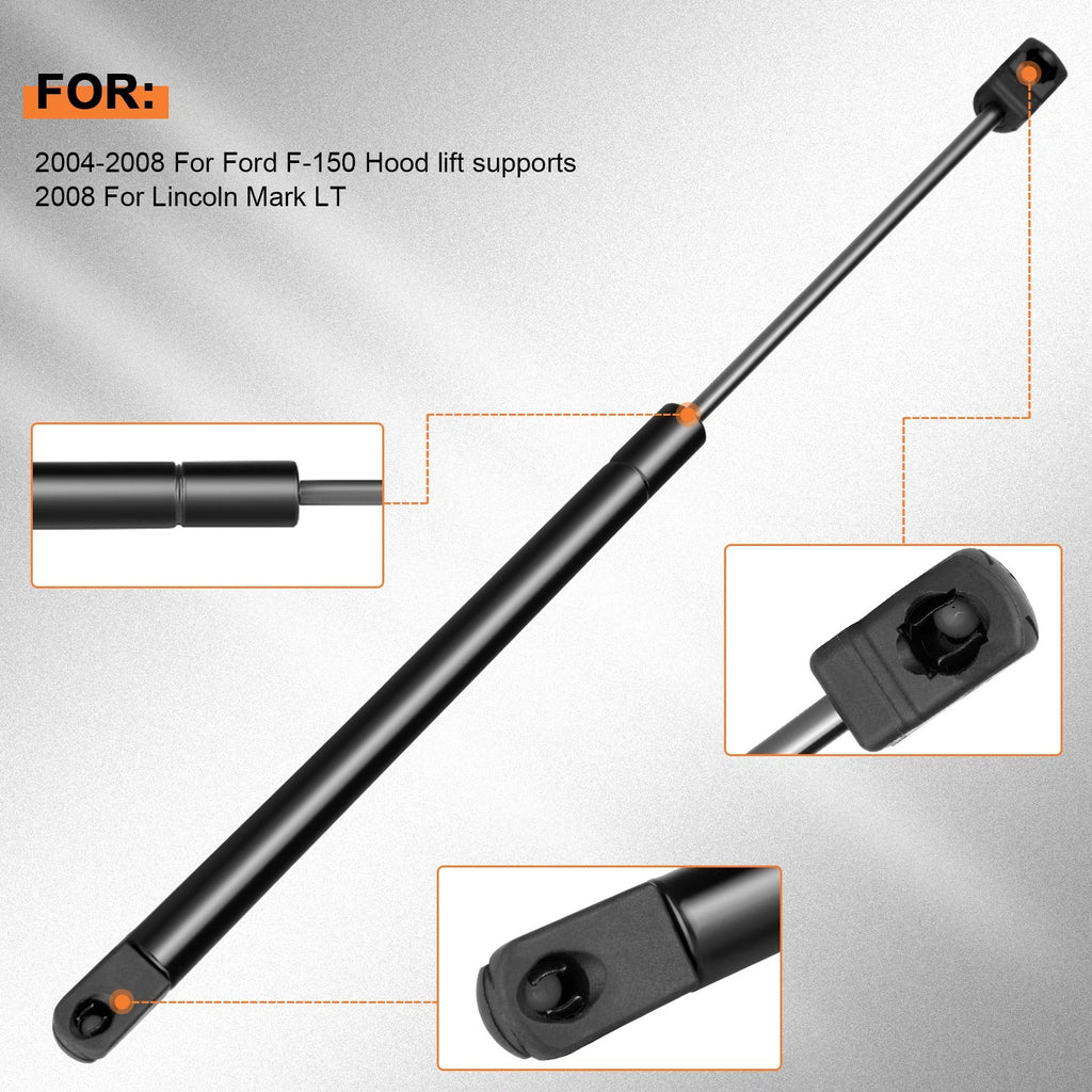 2X Hood Gas Charged Lift Supports for Ford F-150 (2004–2008)