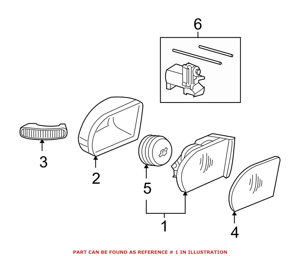 Right Door Mirror 2038106676 for Mercedes