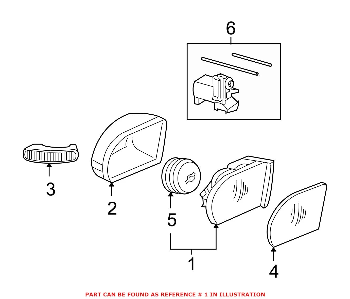 Right Door Mirror 2038106676 for Mercedes