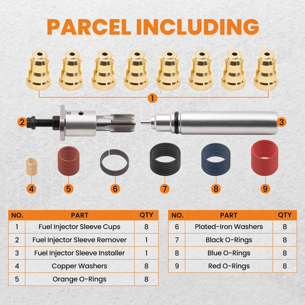 Fuel Injector Sleeves Remover Installer Kit for Navistar DT466E (1999–2004)