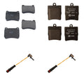 Set of 4 Hella Low-Met Disc Brake Pads w/ Sensors for Mercedes W203 (2000–2007)