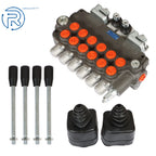 6 Spool Hydraulic Backhoe Directional Control Valve 21 GPM with Joysticks