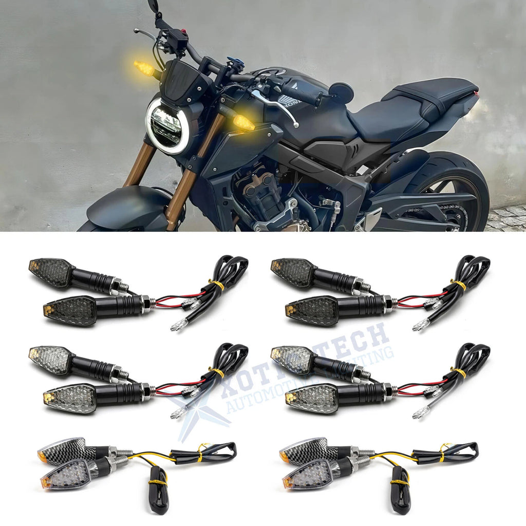 LED Turn Signal Mini Stalk Arrow Lights for Universal Motorcycles (—)