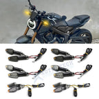 LED Turn Signal Mini Stalk Arrow Lights for Universal Motorcycles (—)
