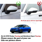 2Pcs Glossy Black Rearview Mirror Covers for Honda Civic 11th (2019-2021)