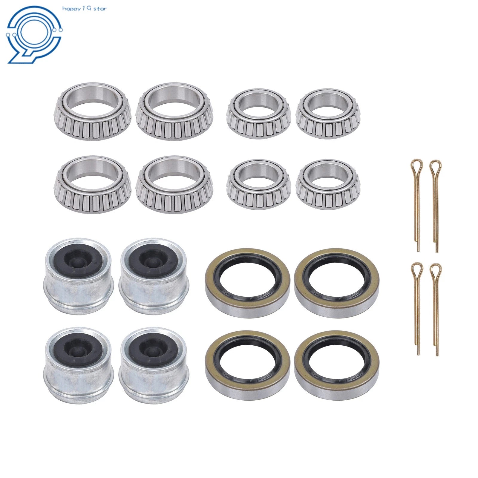 Galvanized Trailer Hub Kit for 3500 lbs (5 on 4.5)