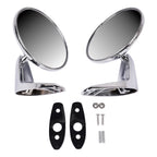 Pair Chrome Outside Door Rearview Mirrors for Plymouth Dodge (1966–1975)
