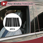 8 Pcs Door Pillar Window Trim for Ford Flex (2009–2015) Black