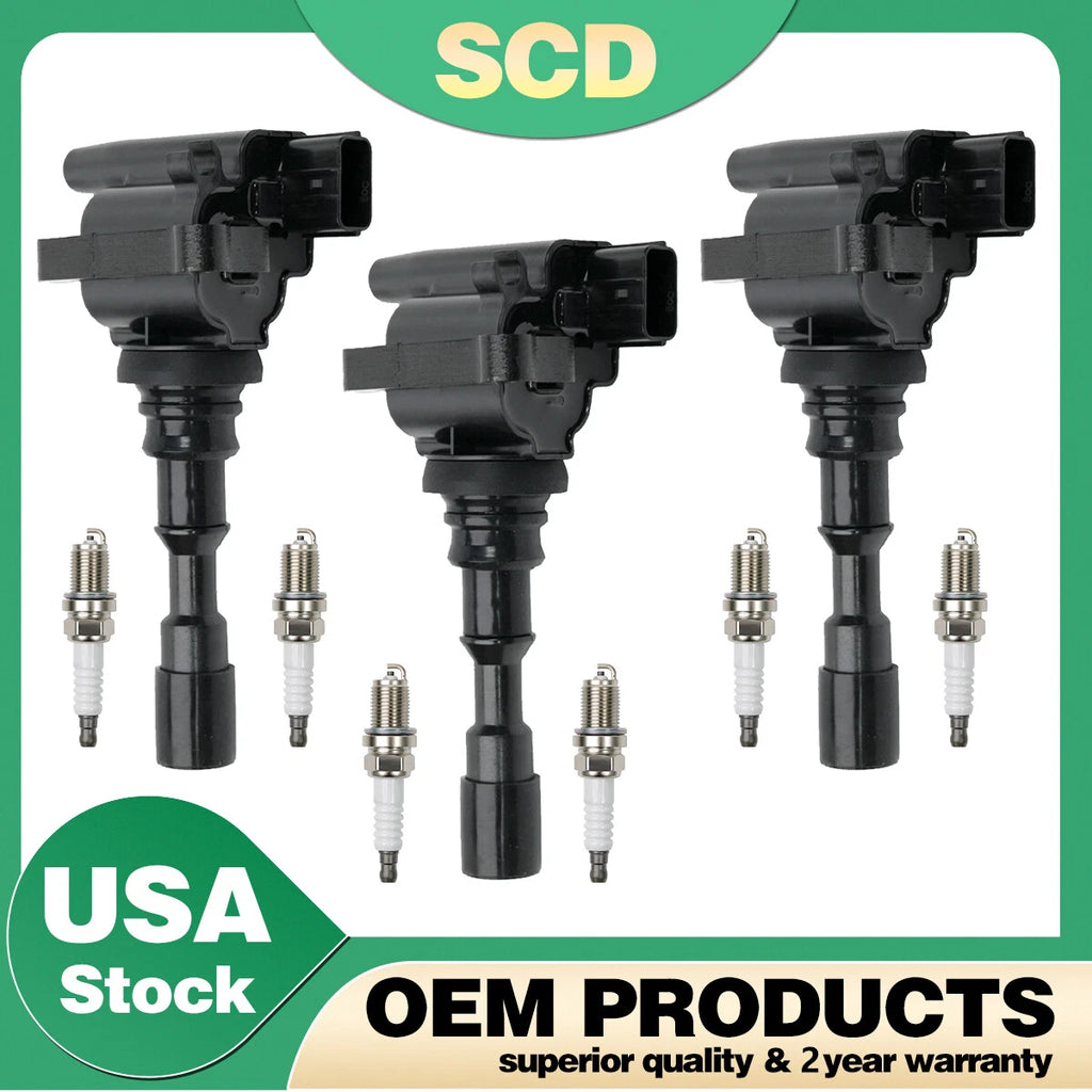 3X Ignition Coil + 6 Spark Plug for Kia Sorento (2003–2006) UF431 2730039800