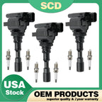 3X Ignition Coil + 6 Spark Plug for Kia Sorento (2003–2006) UF431 2730039800