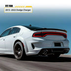 Smoked Headlight Tint Overlay for Dodge Charger (2015–2021)