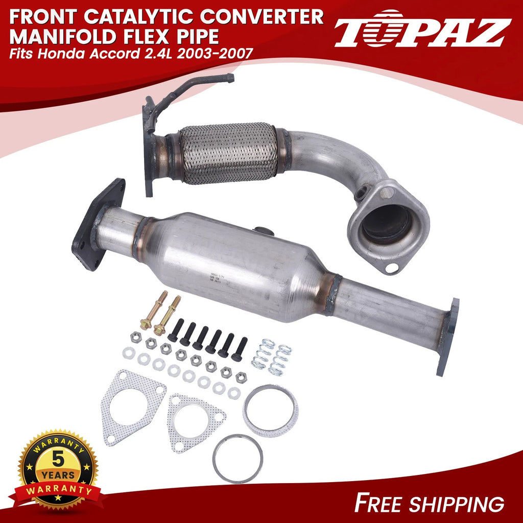 Front Catalytic Converter Flex Pipe for Honda Accord (2003–2007)