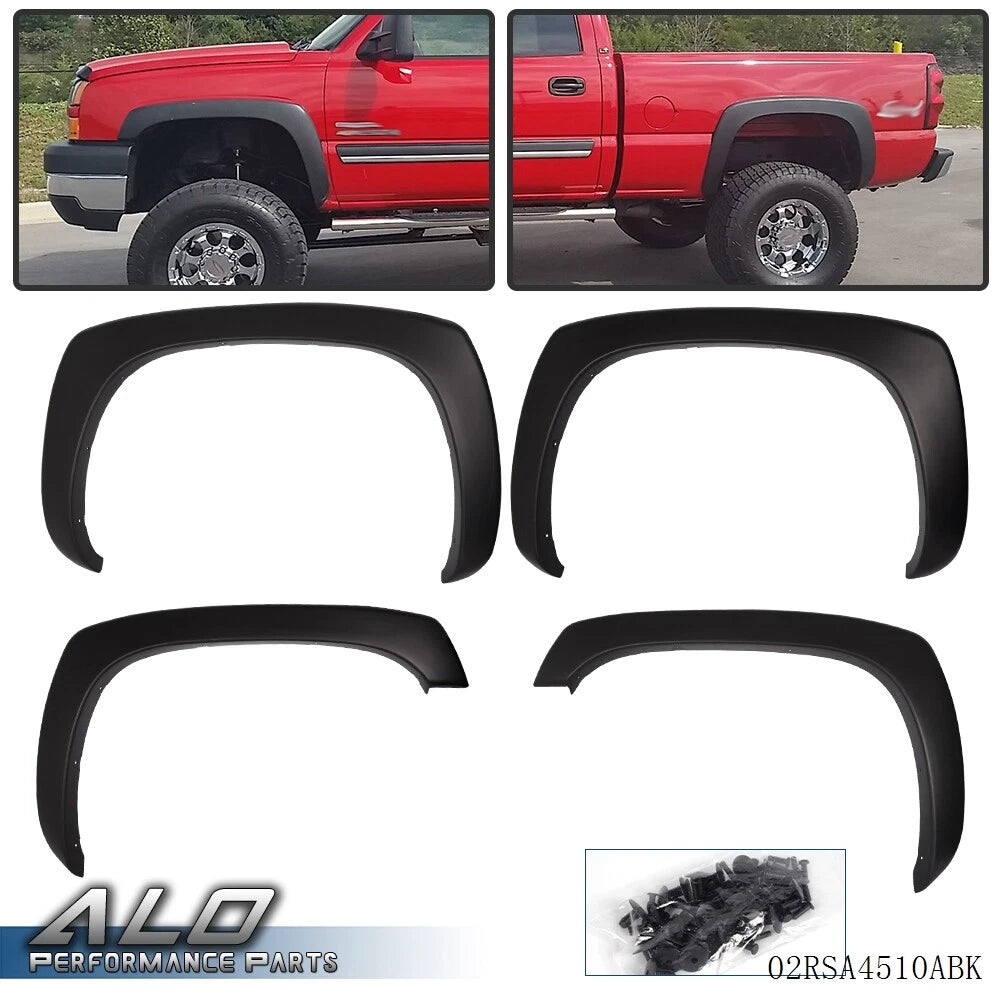 Set of 4 Wheel Fender Flares for Chevy Silverado GMC Sierra (99–07)