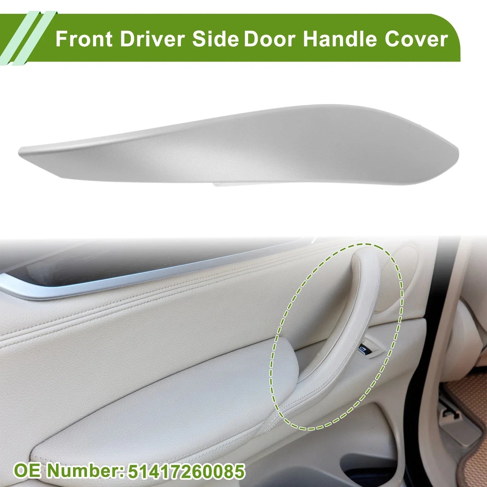Door Panel Handle Pull Trim Cover for BMW 330i (2017)