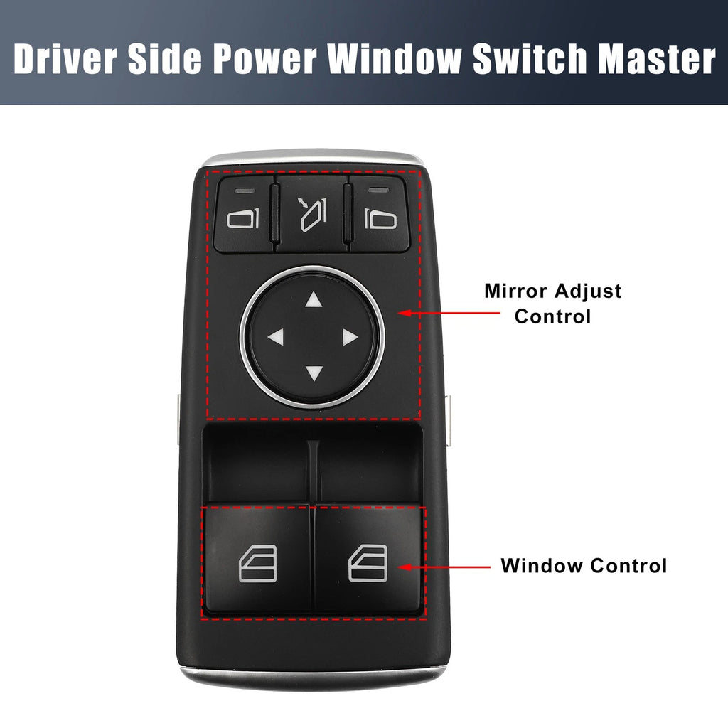 Driver Side Power Window Switch A1729056900 for Mercedes W204 C250 C350 (2011–2013)