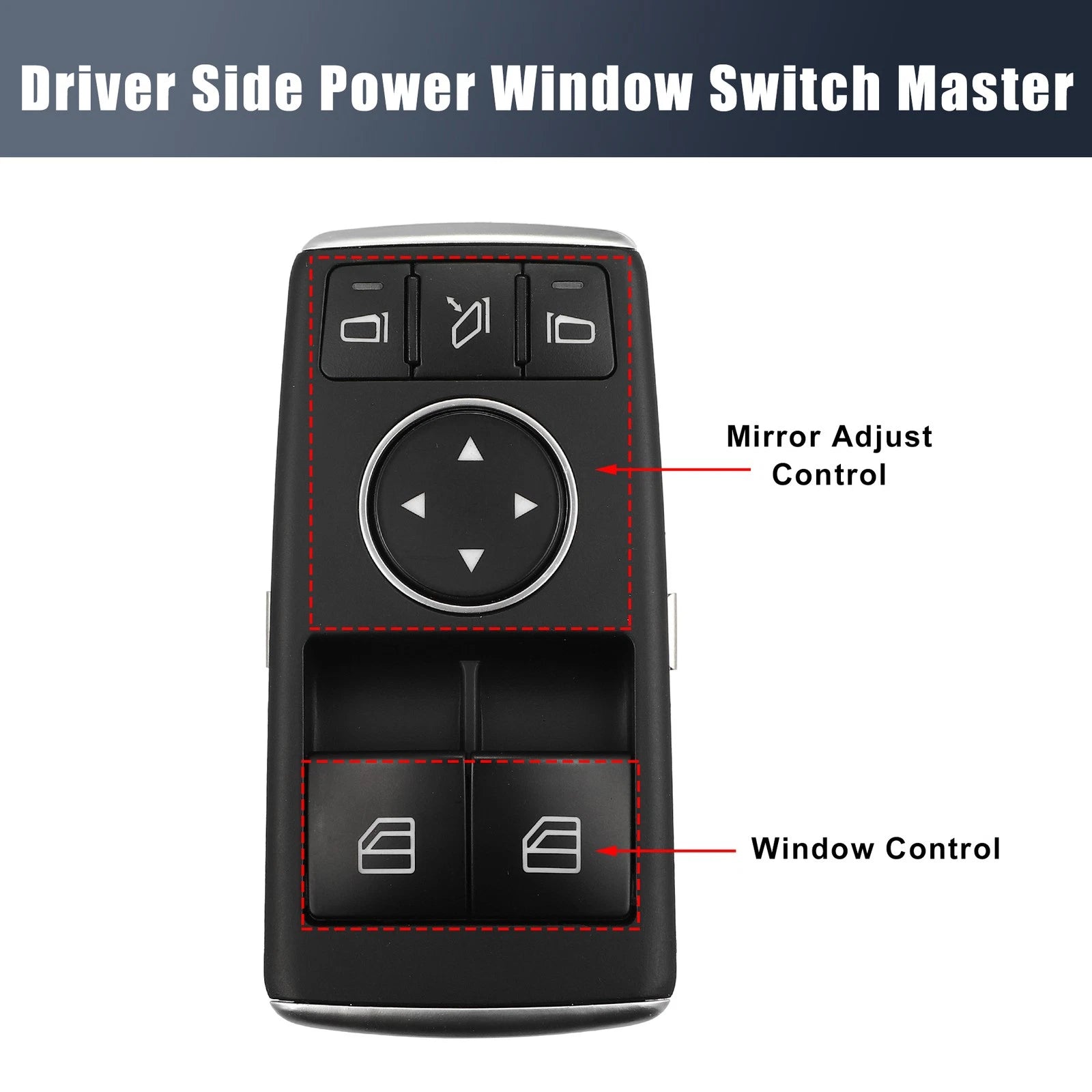 Driver Side Power Window Switch A1729056900 for Mercedes W204 C250 C350 (2011–2013)