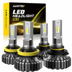 Set of 4 AUXITO 9005 H11 LED Headlight Bulbs 6500K for High Low Beam
