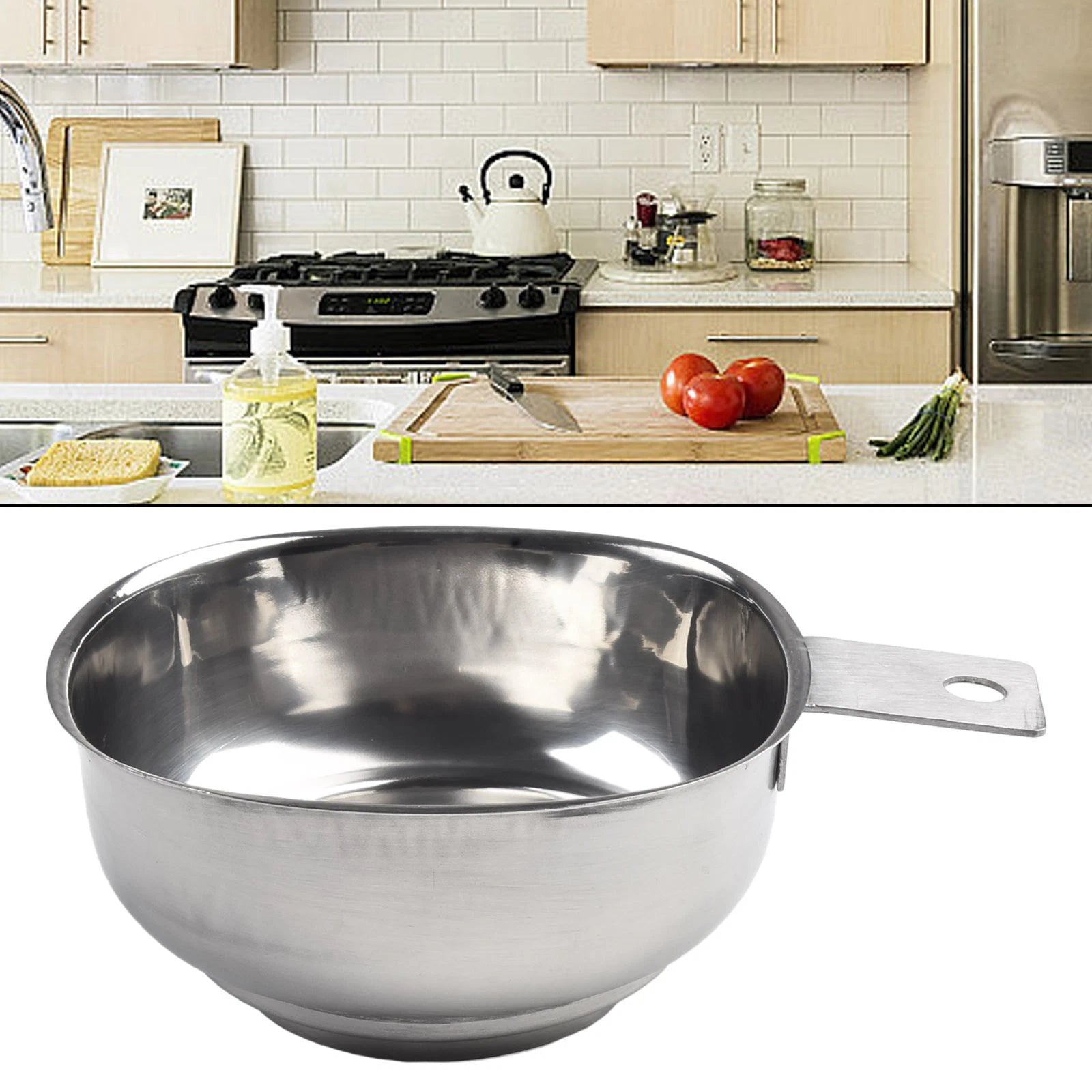 Stainless Steel Wide Mouth Funnel for Kitchen Accessories (1 Piece)