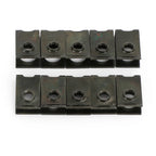 Set of 10 Zinc Plated Spring Spire C Clips U Nuts for M5