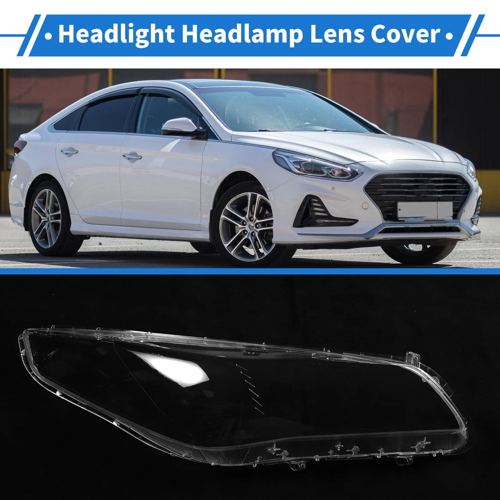 Headlight Lens Cover for Hyundai Sonata (2015–2017) PC Clear