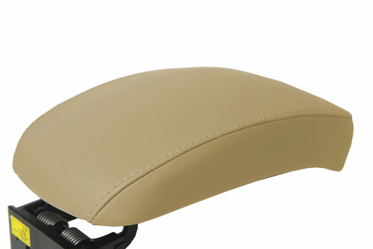 Leather Center Console Lid Armrest Cover for Kia Sportage (2005–2010) Beige