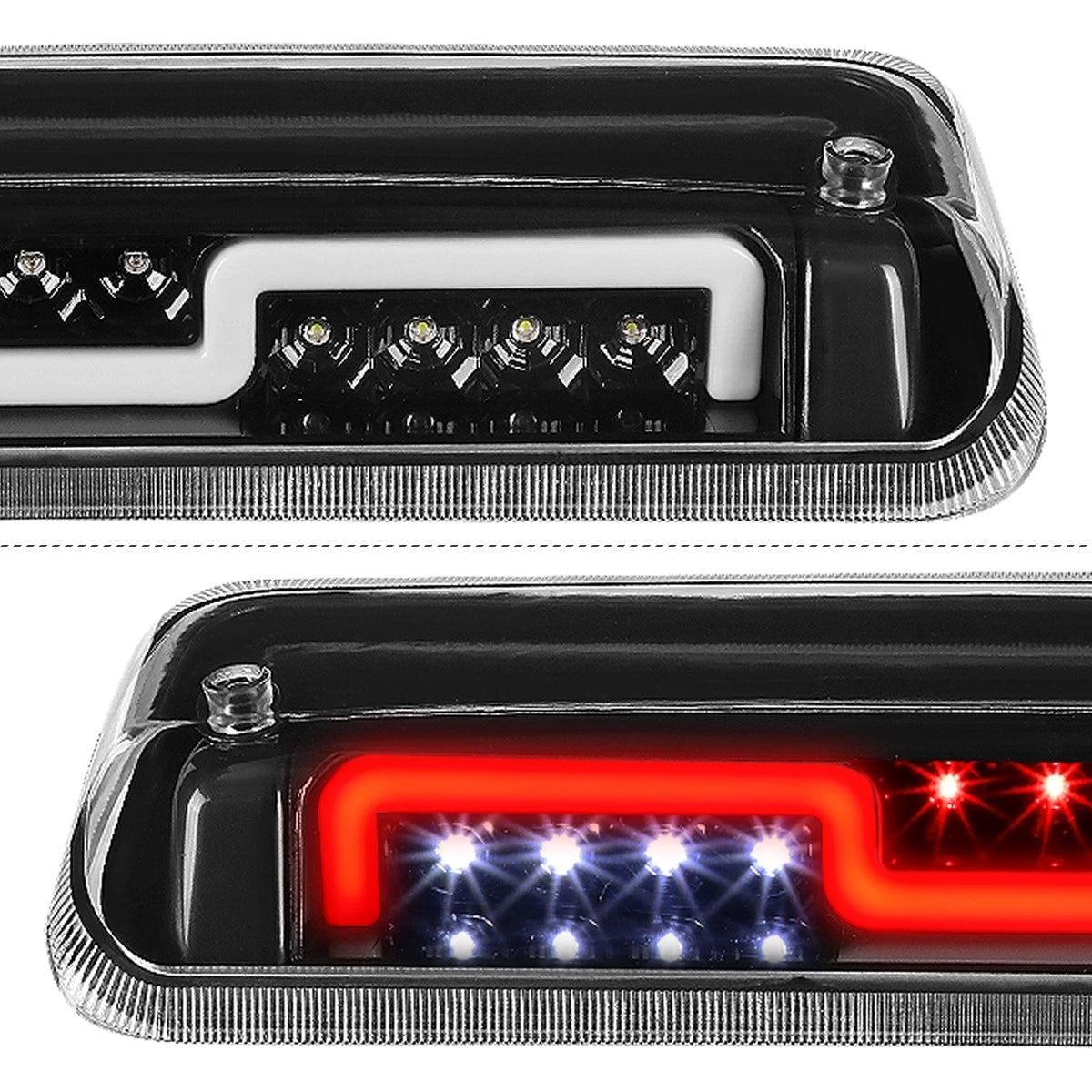 2X Clear Lens 2-Stage Sequential LED 3rd Brake Lights for F150 (2004–2008)