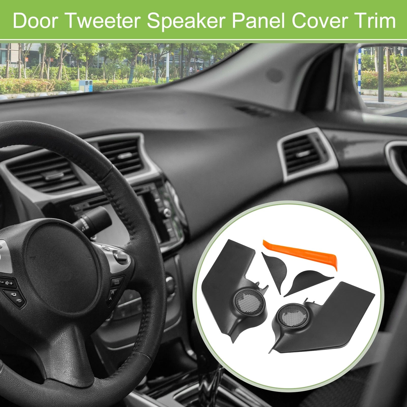 Pair A Pillar Door Tweeter Speaker Cover Trim for Nissan Sentra (2012–2018)