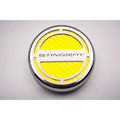 Chrome Cap Covers w/Yellow CF Inlay&'Stingray' for 2014-2019 Corvette Z06 Manual