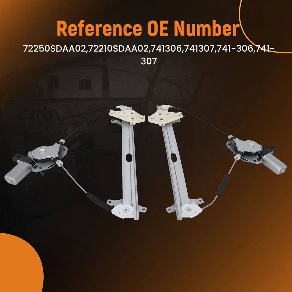 2X Power Window Regulator with Motor for Honda Accord 2003-2007