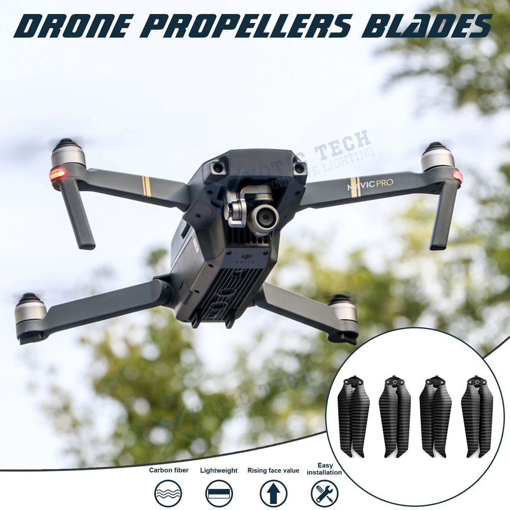Quiet Carbon Fiber Propellers for DJI Mavic Pro (2016–2017)
