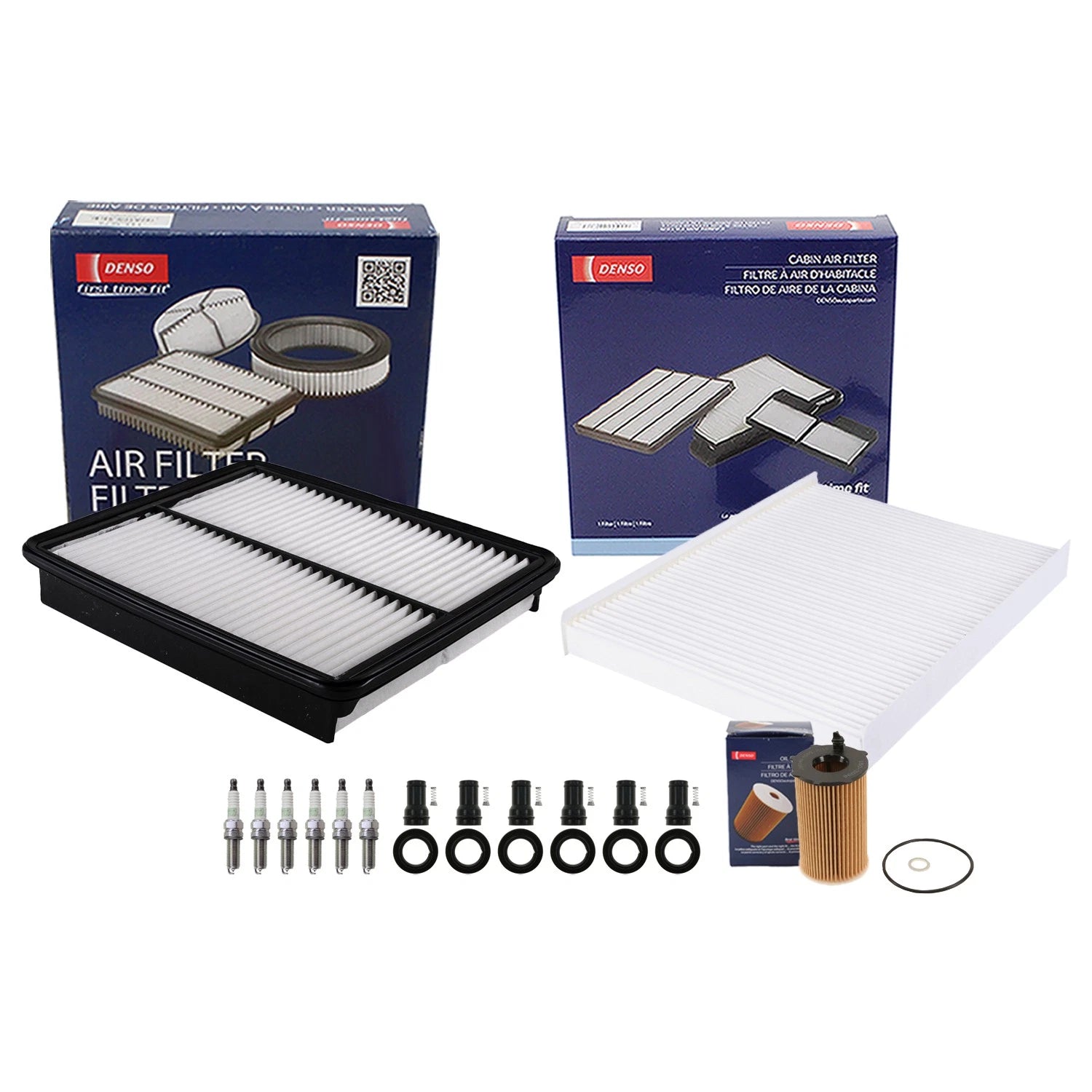 Tune Up Kit with 6 NGK Spark Plugs & Boots for Santa Fe, Sorento (2001–2010)