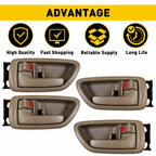 Set of 4 Inside Door Handles for Toyota Sequoia (2001–2007)
