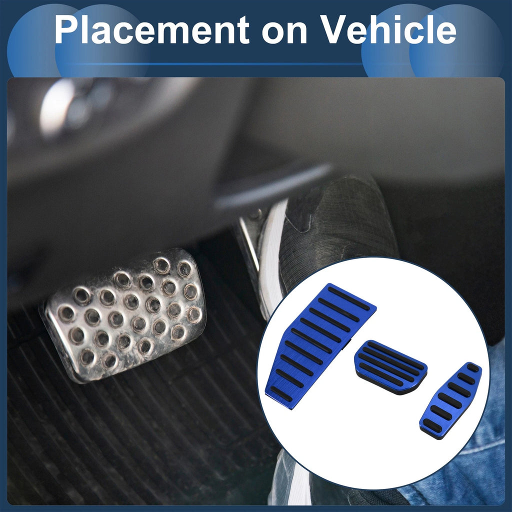 3 Pcs Foot Accelerator Pedal Covers for Suzuki Jimny JB70W (2018–2022) Blue