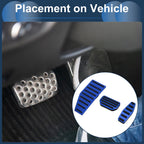 3 Pcs Foot Accelerator Pedal Covers for Suzuki Jimny JB70W (2018–2022) Blue