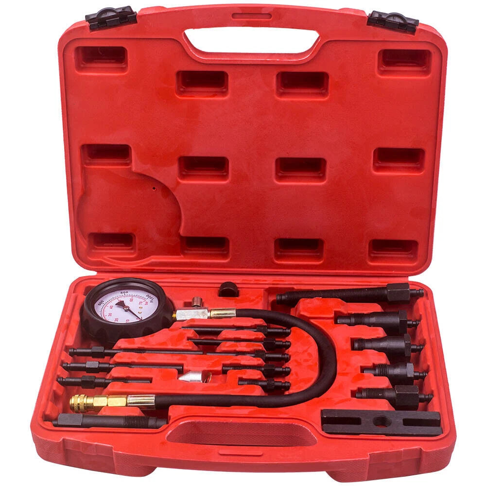 Diesel Engine Compression Gauge Tester with Injector Adaptor for