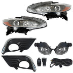 Set of 2 Fog Lights & Headlights for Nissan Altima (2016–2018)